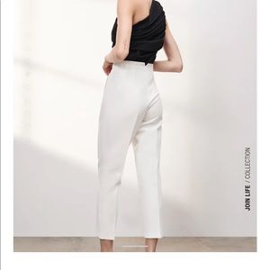 Zara White High Waisted Pants - New with Tag